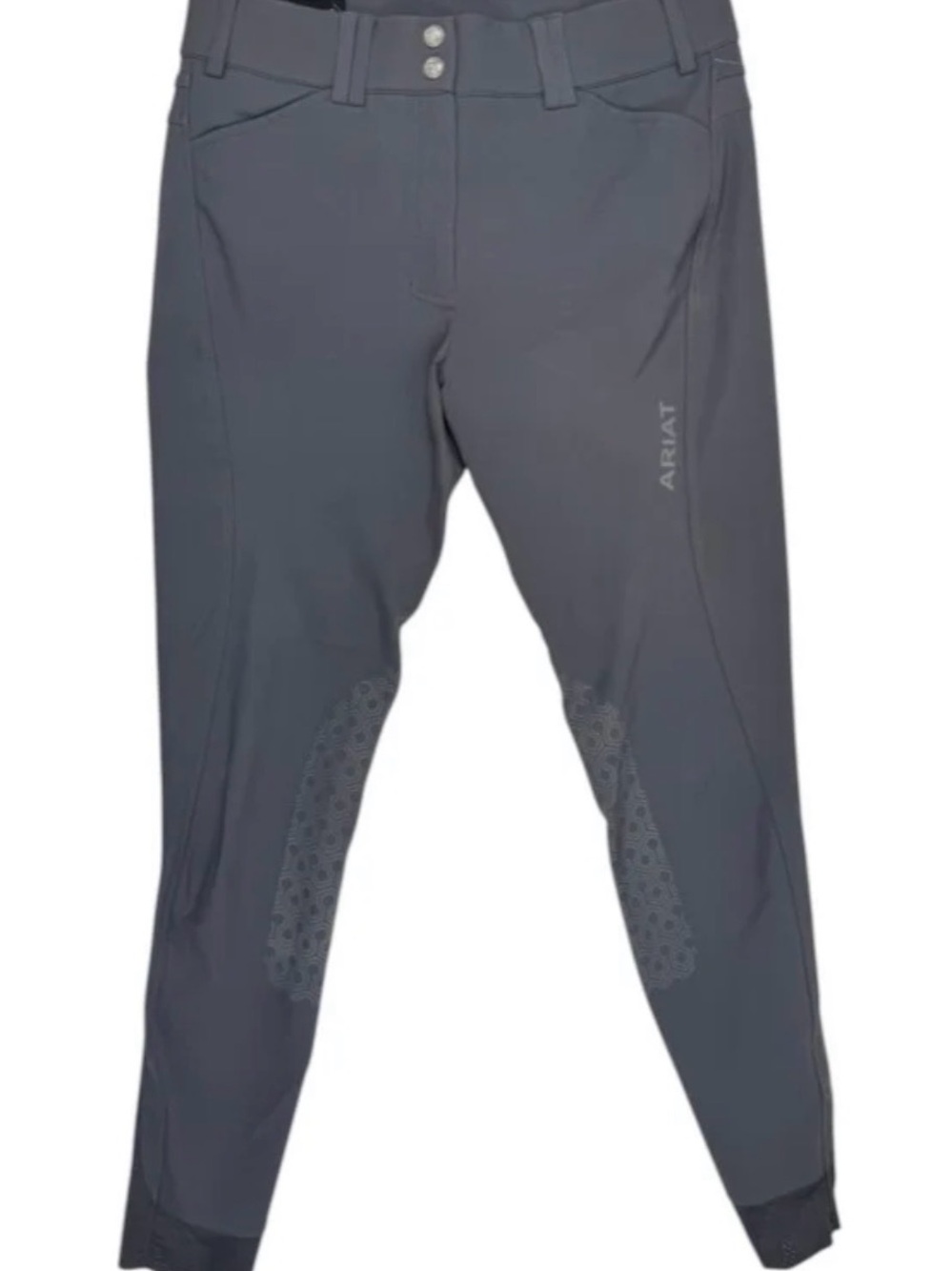Ariat tri factor women’s 30 steel Gray knee patch Breeches